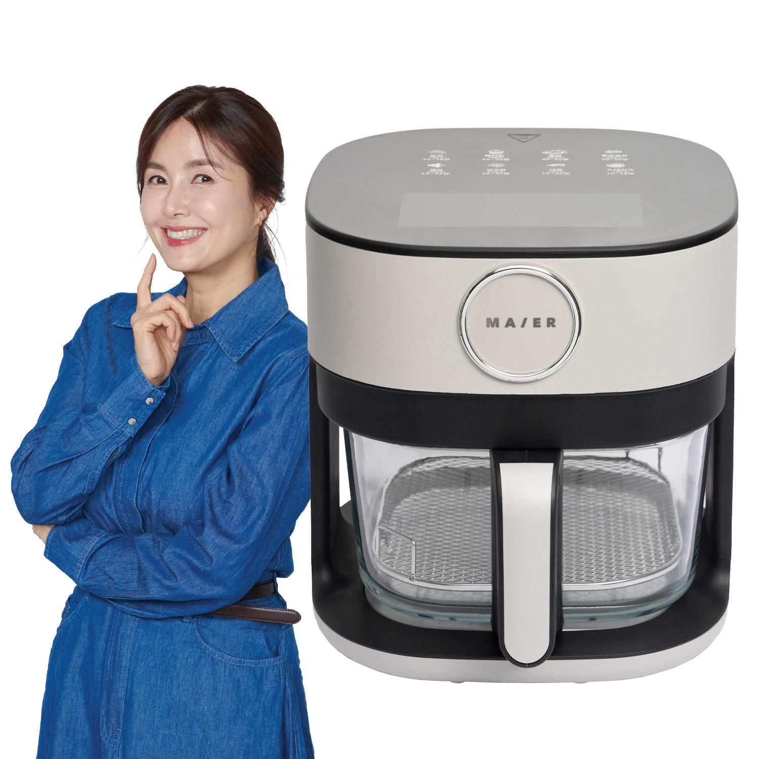 [마이어] 대용량 글라스 에어프라이어 5.2L (GY-2401) / MAIER 고구마 생선 삼결살 신애라 투명 유리 96,440원