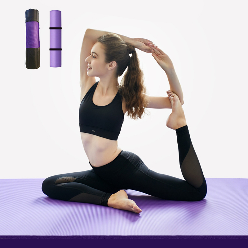 Aram 두꺼운 와이드 NBR 운동 요가매트 20mm 미끄럼방지+스트랩 가방, 퍼플, 1개 42,800원