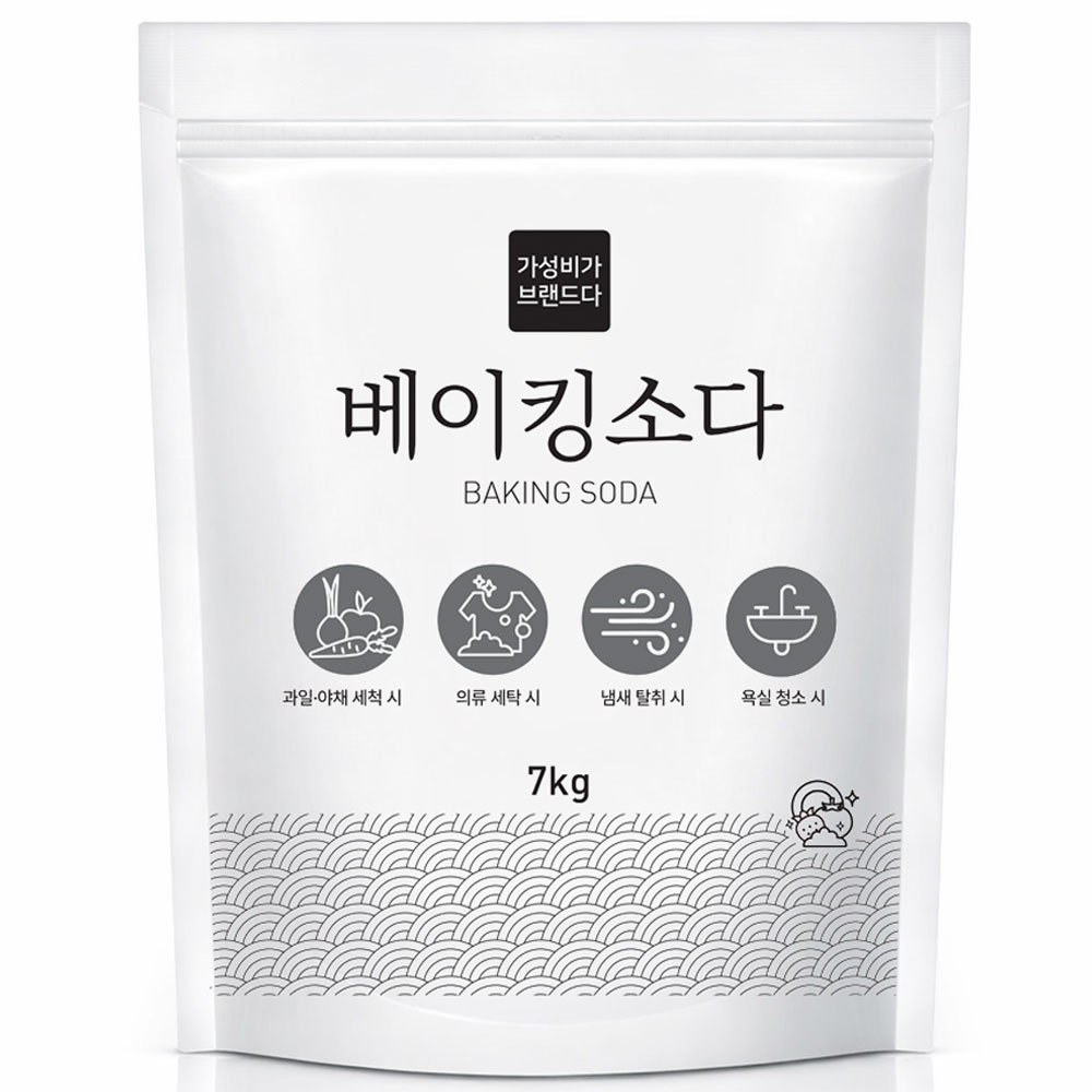 가성비가브랜드다 베이킹소다 가루세제 7KG 파우치 지퍼백 12,910원