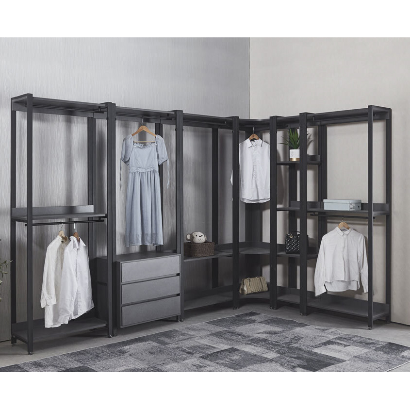 이케아 시스템 행거 드레스룸 스탠드 2단 서랍 옷걸이 철제 높은 조립식 DIY 옷장 선반 튼튼한 103,380원