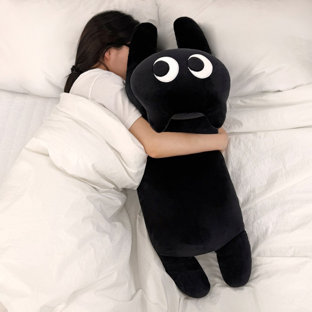 미뇽맨션 길쭉이 뚱냥이 바디필로우 인형 대형 애착 집들이 이사 자취 생일 선물 추천, 1개, 블랙, 25cm 19,900원