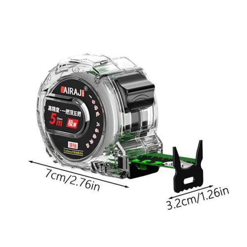 레이저 줄자 측정기 거리측정 자동 잠금 강철 테이프 도구 고정밀 잉크젯 코드 박스 눈금자 형광 확장 계량기 10,600원