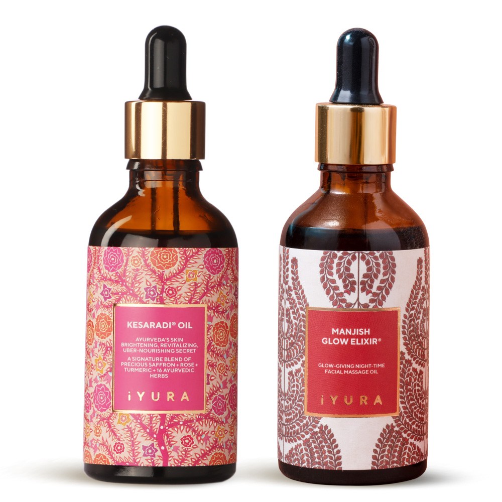 아이유라 데이 & 나이트 페이스 오일 듀오 - 건강한 피부를 위한 최고의 보습제 -아유르베다 천연 스킨케어 세트 133,500원