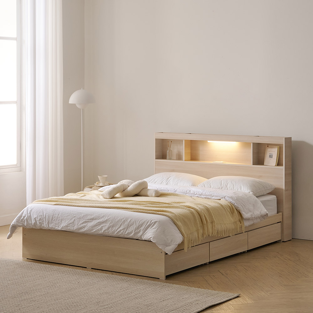 파로마 이즈 카이 LED 수납침대 슈퍼싱글 퀸, 워시 149,000원