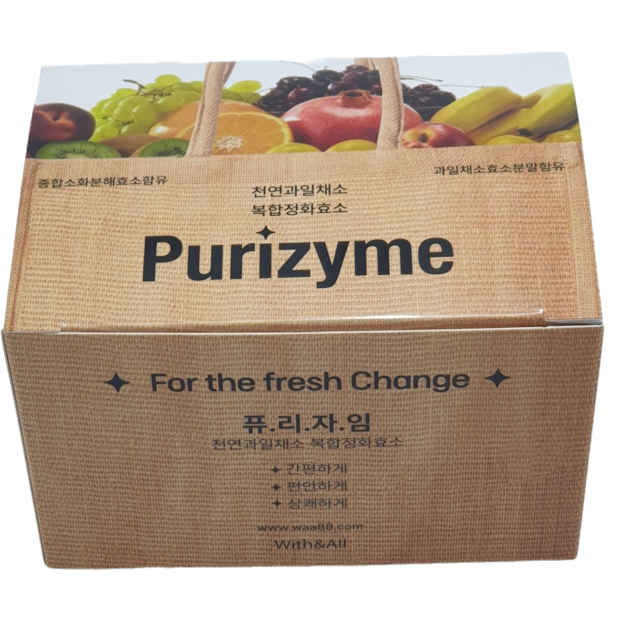 배변활성 종합소화분해효소 복합과일채소 효소분말함유 섭취 간편한 정제형 과채가공품 퓨리자임 60정, 1박스, 60정 36,000원
