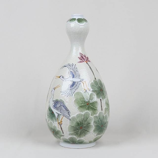 둔떼 화이트 애슐리 호리병, 엔틱화기 백자화병 도자기화기 도자기오브제 1,400,000원