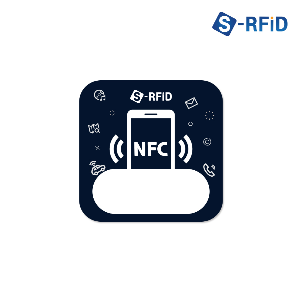 S-RFID NFC 태그 스티커 칩 라벨 카드 인쇄 제작, 1개, 03.사각 NFC 스티커 태그(No.33T) 450원
