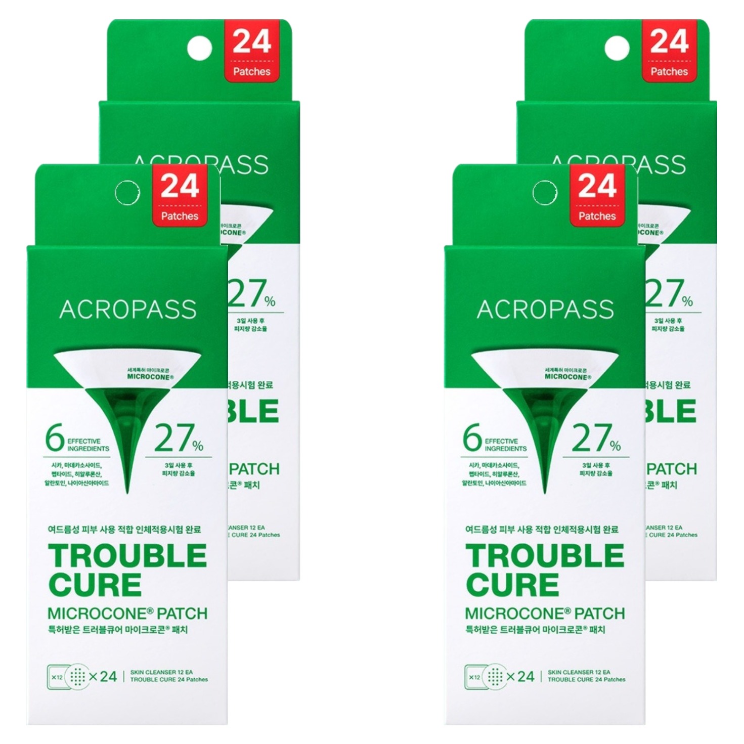 아크로패스 트러블큐어 24p + 스킨 클렌저 12p 스팟패치 세트 127,000원