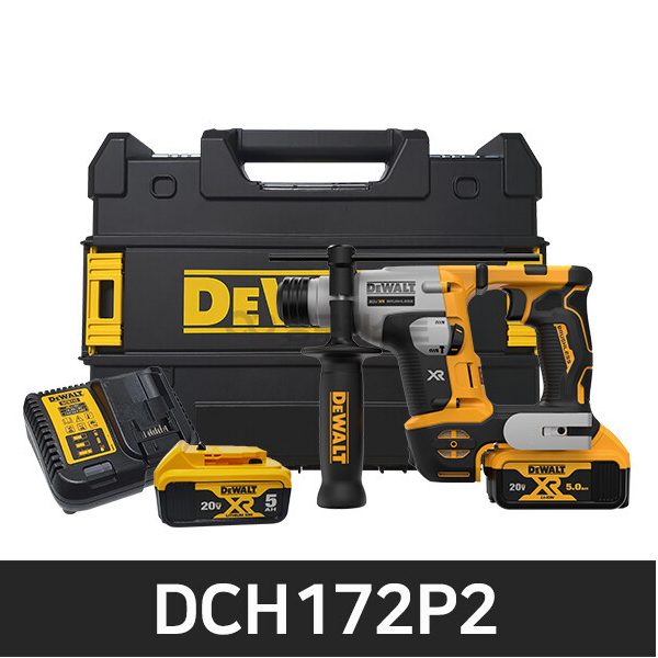 디월트 DCH172P2 20V 충전해머드릴 20V 5.0AH 2팩 BL모터 2모드 SDS타입   티스텍케이스 충전로타리함마 디월트 정품 489,750원