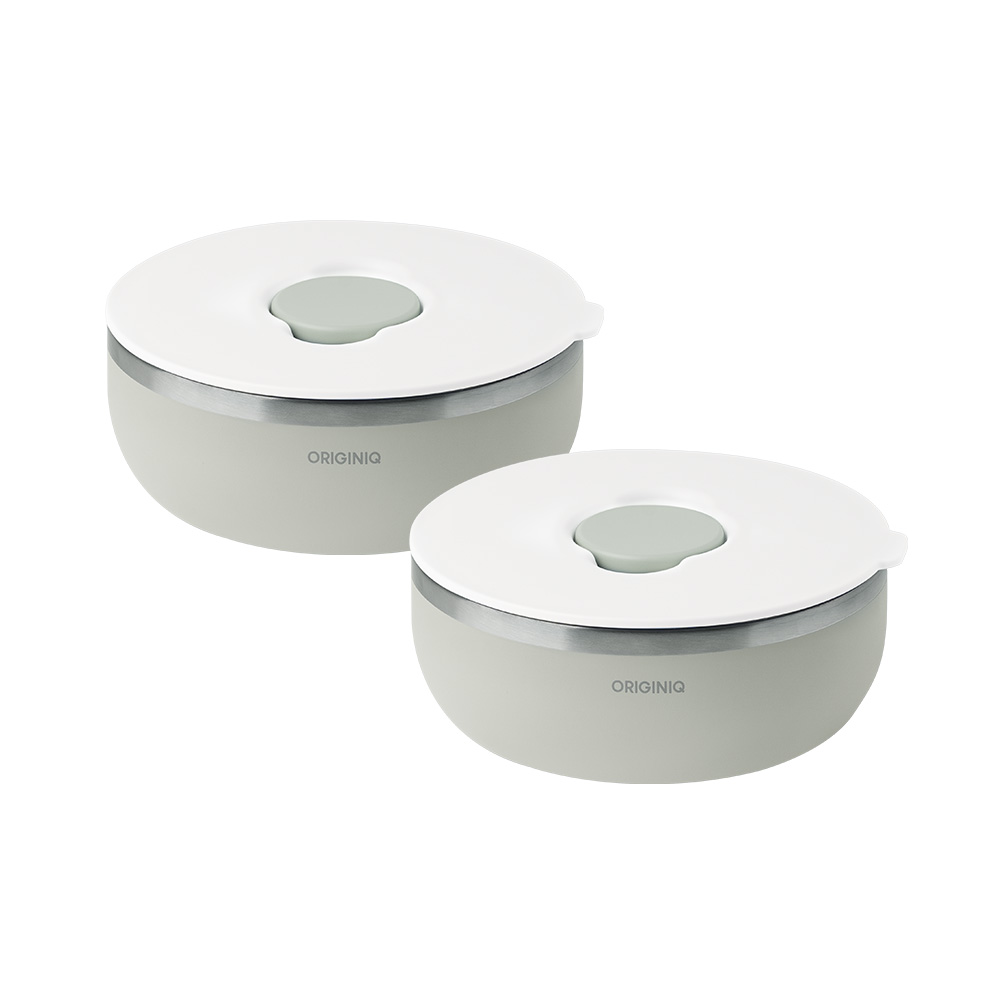 오리지니크 샐러드볼 스텐 그릇 파스타 시리얼 소스 요거트볼 2종세트, 베이지2개, 1세트 91,100원