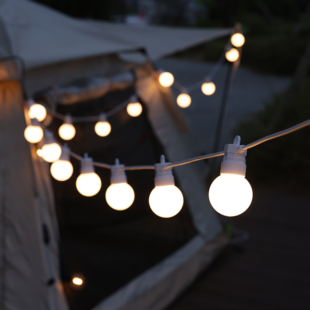 21세기트랜드 감성 캠핑 LED 앵두 줄 전구 12m 40구, 전구색(화이트), 1개 79,090원