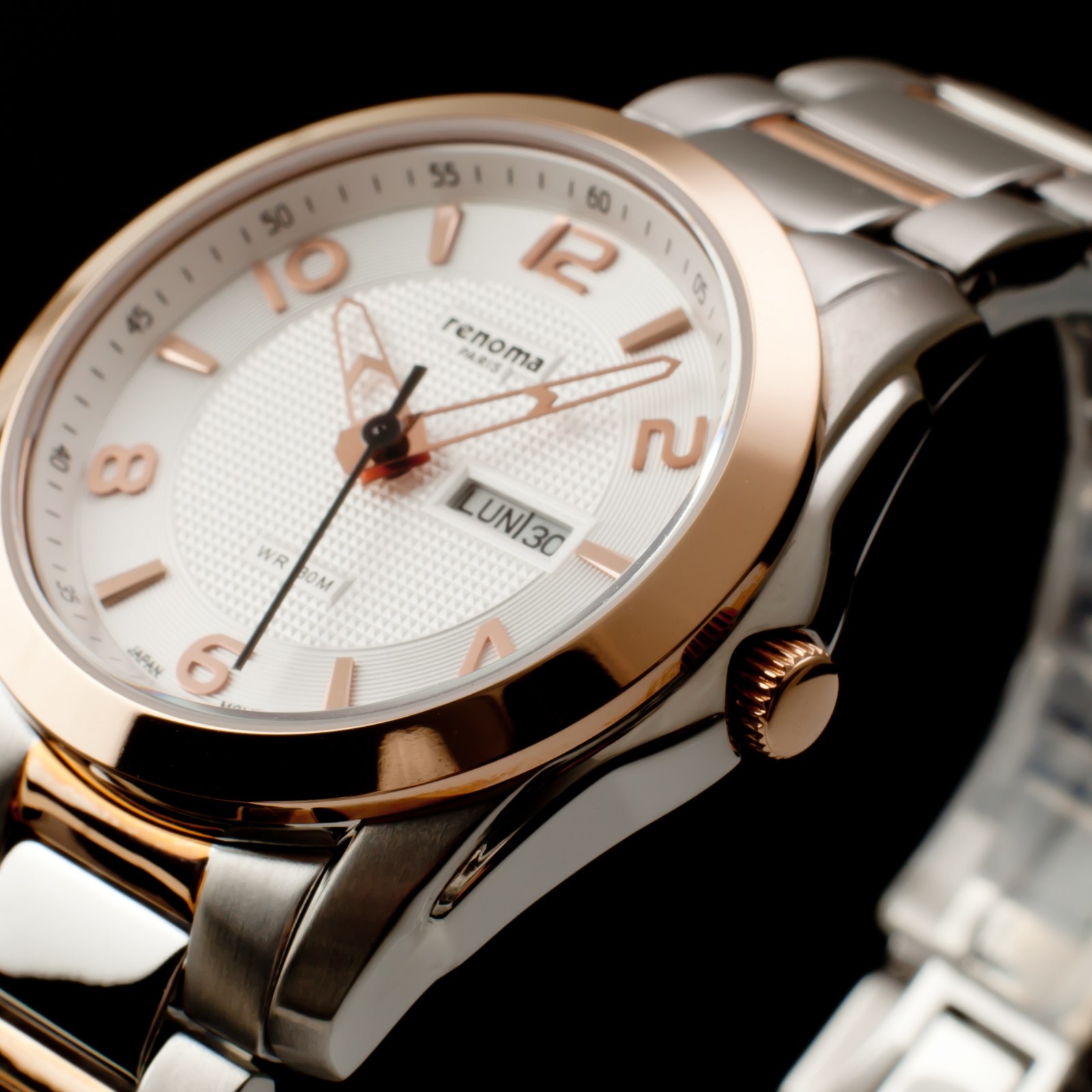 renoma 레노마 날짜표시 로즈골드 콤비 여성 메탈시계 RE260LRG 58,000원