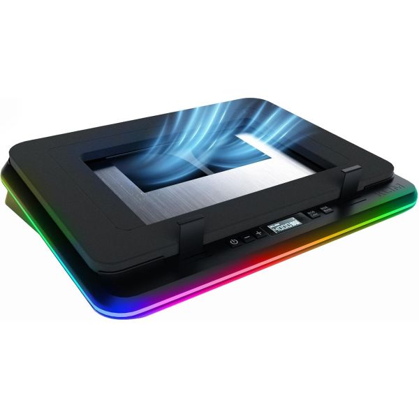 KLIM 터보프로스트 - 게이밍 노트북 냉각 패드 최대 16,000RPM의 강력한 터보 팬 4개, 쿨러 2가지 전원 모드 USB-C/DC, 다이내믹 RGB, 4포트 USB, 1 203,000원