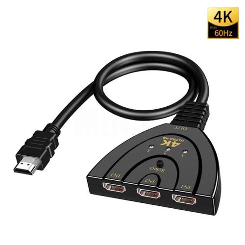HDMI 호환 스위치 KVM 분배기 4K 2K 3D 3 입력 1 출력 미니 3 포트 비디오 스위처 허브 1080P DVD HDTV Xbox  PS4 용 23,500원