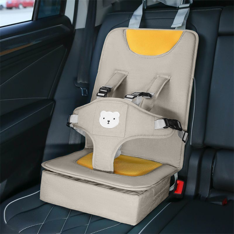 휴대용 카시트 어린이 안전 시트 쿠션 여행용 아기 보조 의자 접이식 가벼운 유아 간이 시트, 1개, 베이지색 키높이 스타일, 6개월~6세, 현재가 35,640원