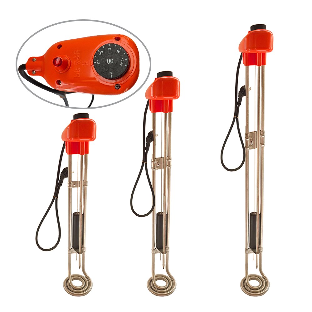 국산 KC인증 이동형 수중히터 참좋은히터 돼지꼬리 전기온수히터 3KW, 500mm, 700mm, 1000mm 48,000원