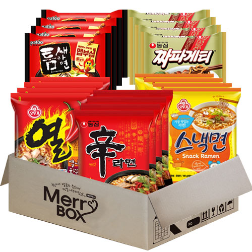 봉지라면세트 5종 20개(신라면4+열라면4+짜파게티4+스낵면4+틈새라면4), 1세트 21,500원