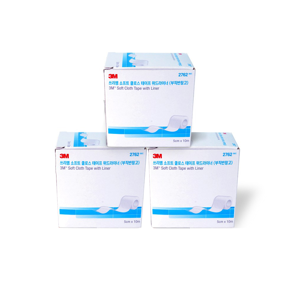 쓰리엠 소프트 클로스 테이프 위드라이너 부직반창고 5cm x 10cm 3개, 1롤, 3개 11,000원