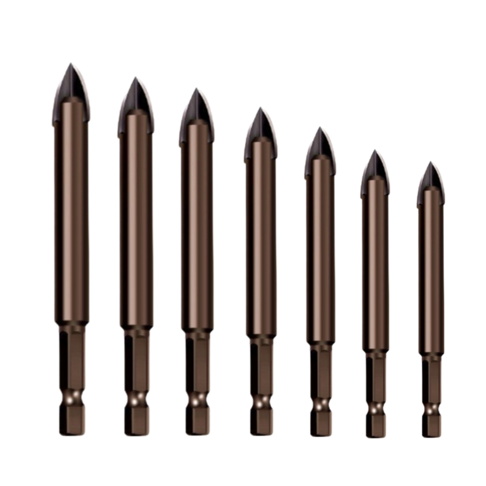 tinduo 4날 타일기리 드릴비트 세트 포세린타일 폴리싱타일 콘크리트 유리 대리석 석재 전동 드릴 비트 7종 세트 6,800원