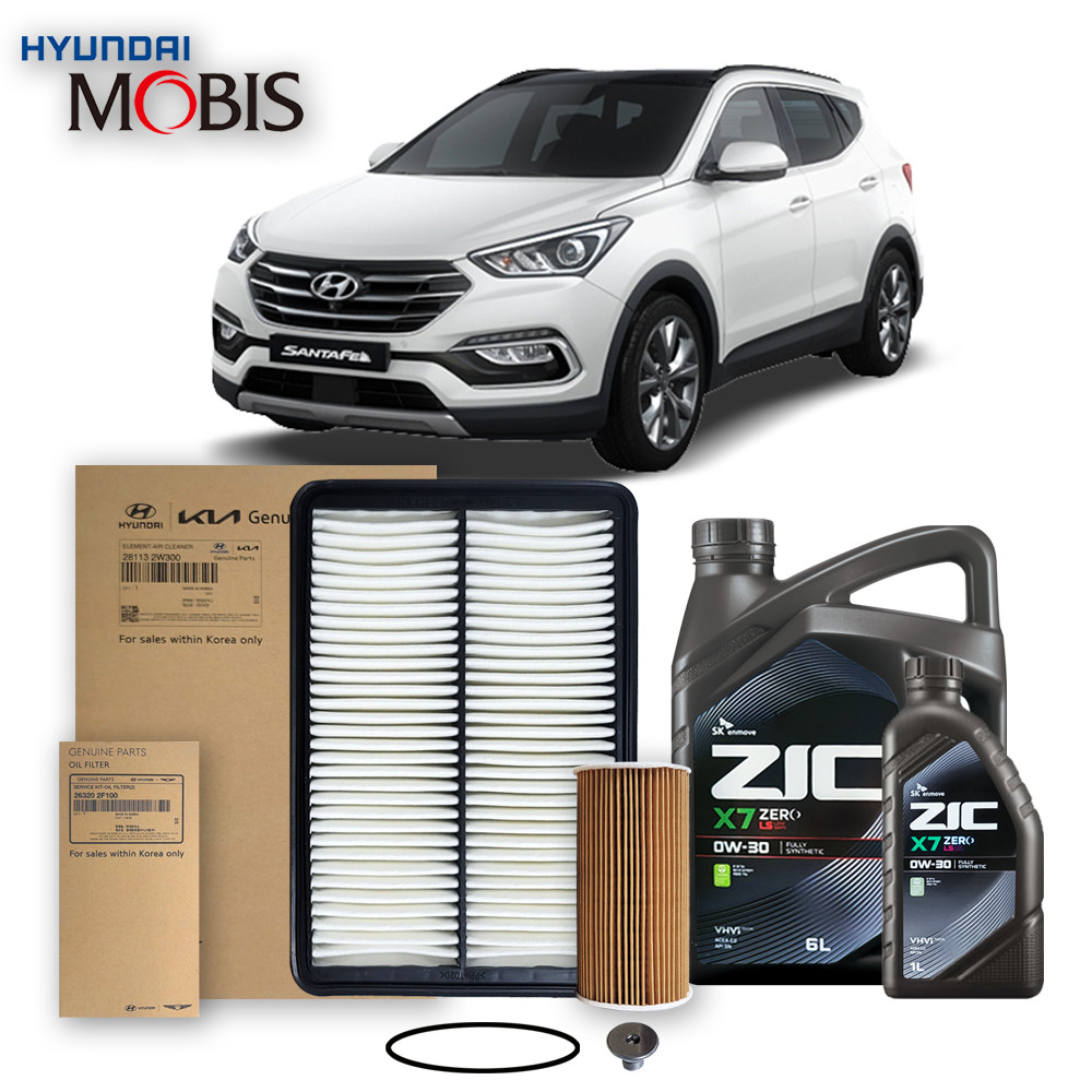 싼타페 DM더프라임 디젤(경유) 2.0/2.2 (15-18년식) 순정필터+지크합성유 7L, 1개 117,220원