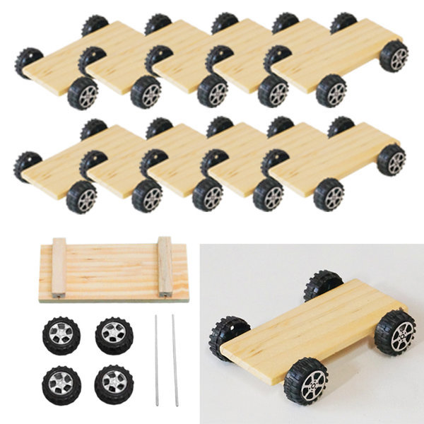 나무 자동차틀 바퀴 10대세트 장난감 자동차 만들기 과학재료 바퀴 diy, 1세트 8,500원
