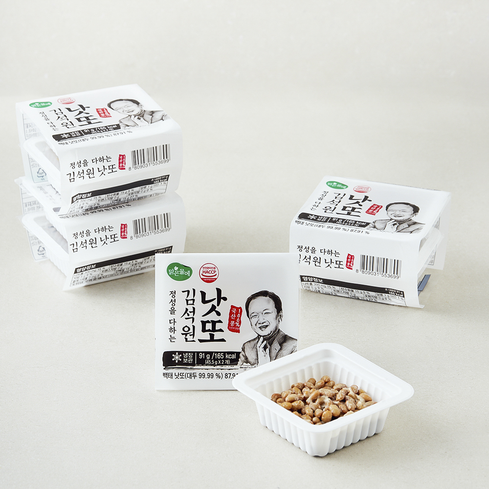 맑은물에 김석원 낫또 국산콩, 45.5g, 8개입, 1개 9,000원