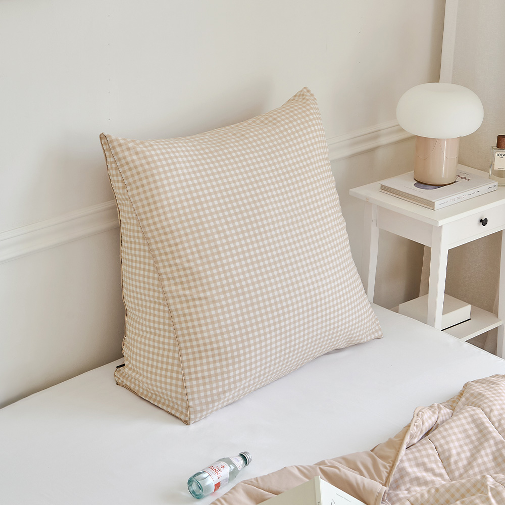 쁘리엘르 점보 삼각 등받이 쿠션, 쿠시베이지 27,900원