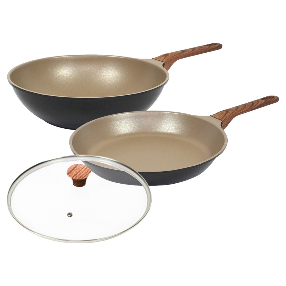 셰프리아 이지데이 프라이팬 2종 + 유리뚜껑 세트 35,820원