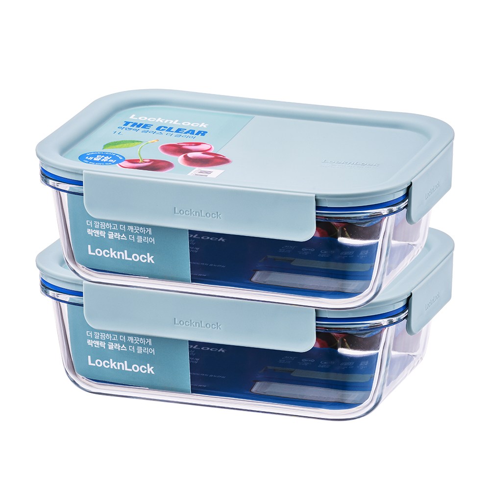 락앤락 더 클리어 유리 밀폐용기 반찬통 민트 19,910원