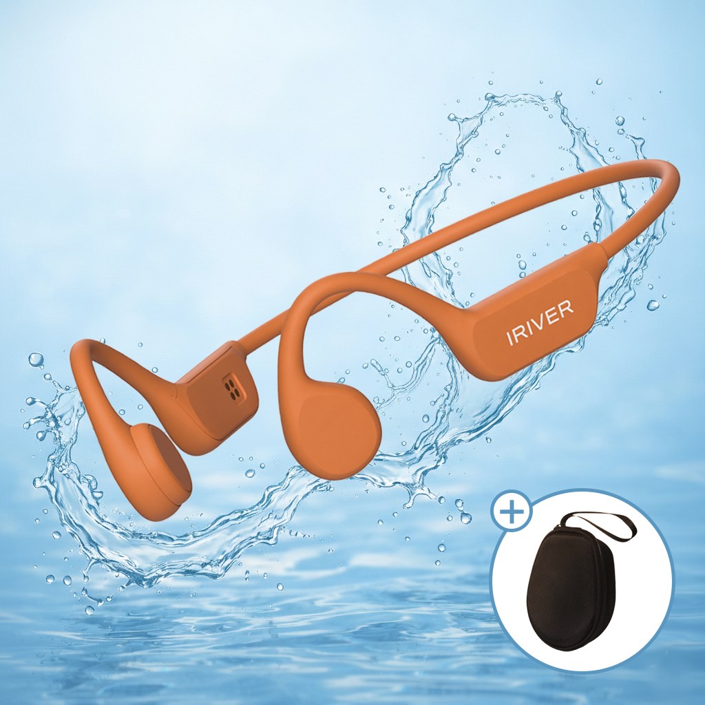 아이리버 수영 골전도 오픈형 IPX8 방수 무선 블루투스 6.0 이어폰 내장 MP3 32GB 헬스 조깅 러닝 등산 스포츠 운동용 헤드셋 파우치 증정, 오렌지, IB-GX7 PLUS 74,900원