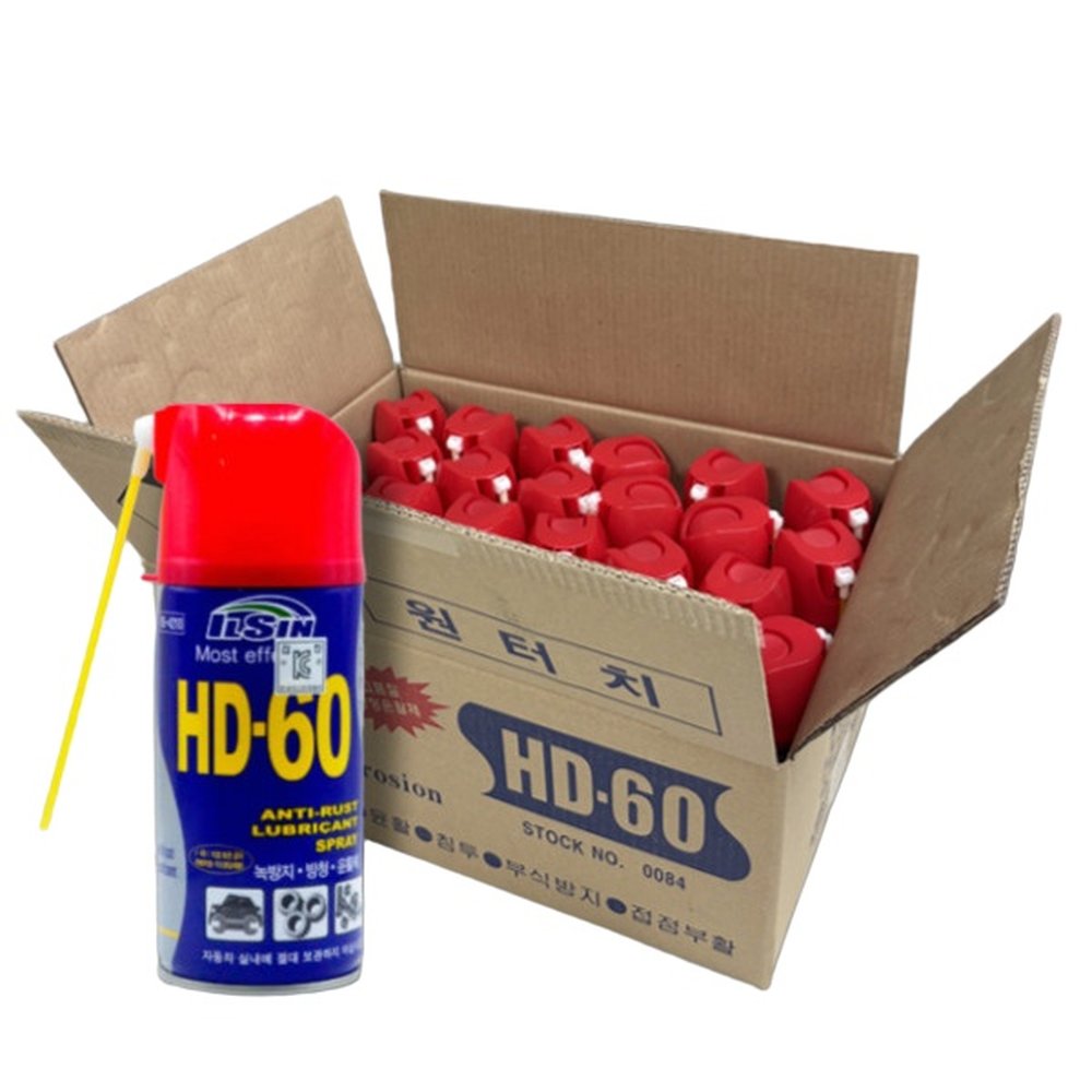 일신 HD60 1박스 30개입 윤활 방청제 스프레이 360ml 윤활제 HD60 녹제거 녹방지 72,460원