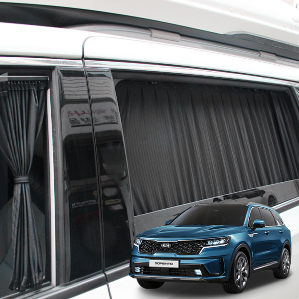 톨른 올뉴쏘렌토 맞춤형 카커튼/커텐/고급원단, 블랙 2열, 1세트 50,890원