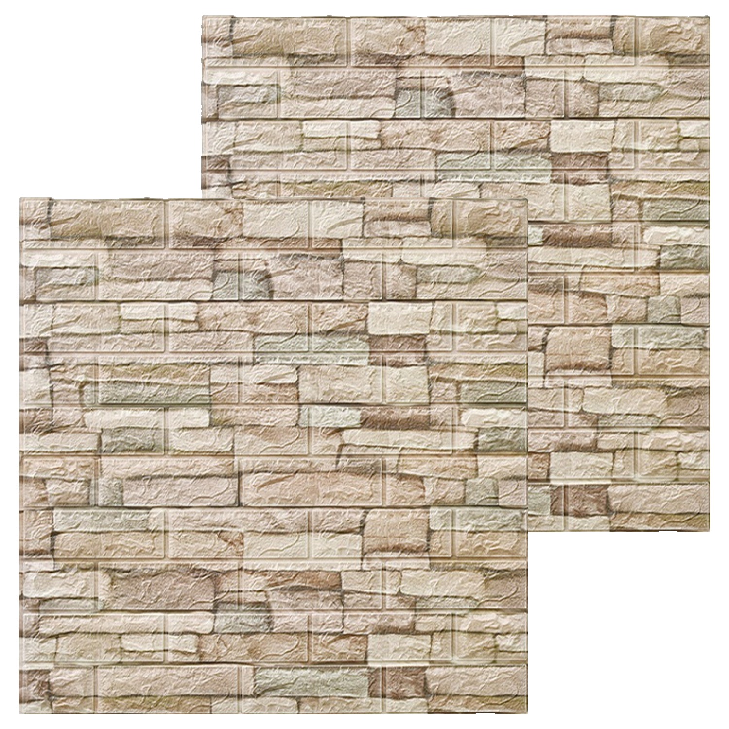 엑스터 3D 벽돌 타일 스티커 셀프 인테리어 입체 폼 벽지 70 x 77 cm 8,200원