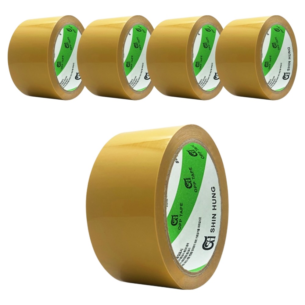 신흥테이프 경포장 박스테이프 황색 57mic 40m, 5개 3,450원