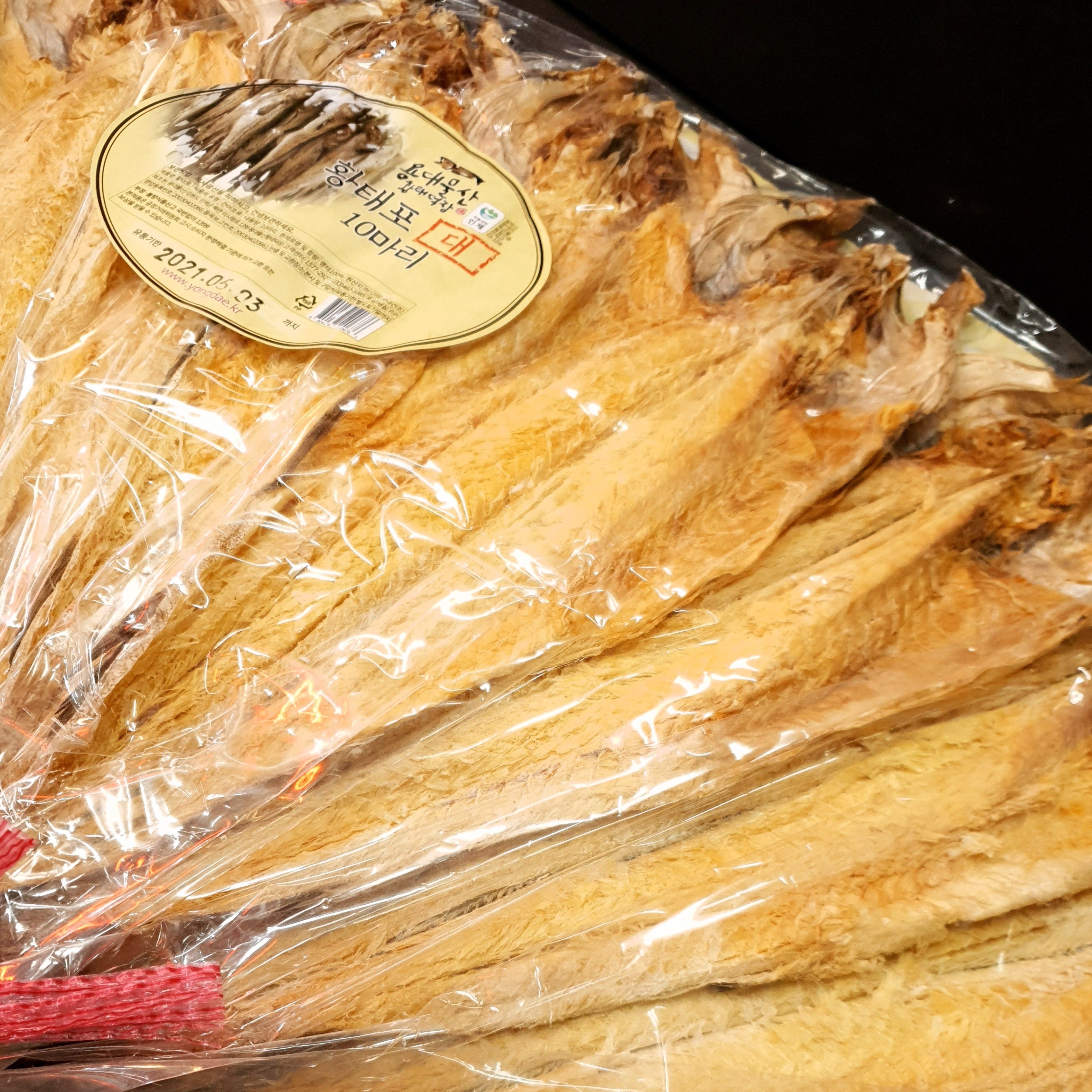 강원도 용대리 황태덕장에서 겨우내 자연건조한 깊은 맛의 황태포 10마리 47,500원