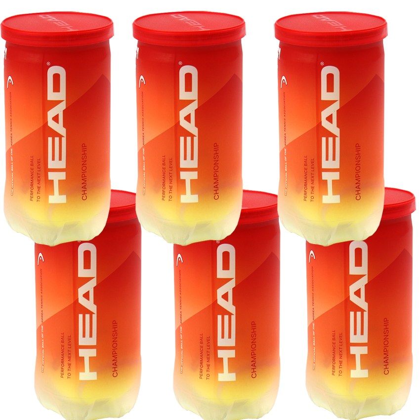 헤드 테니스공 챔피온쉽 캔볼 시합구, 옐로우, 6개 26,100원