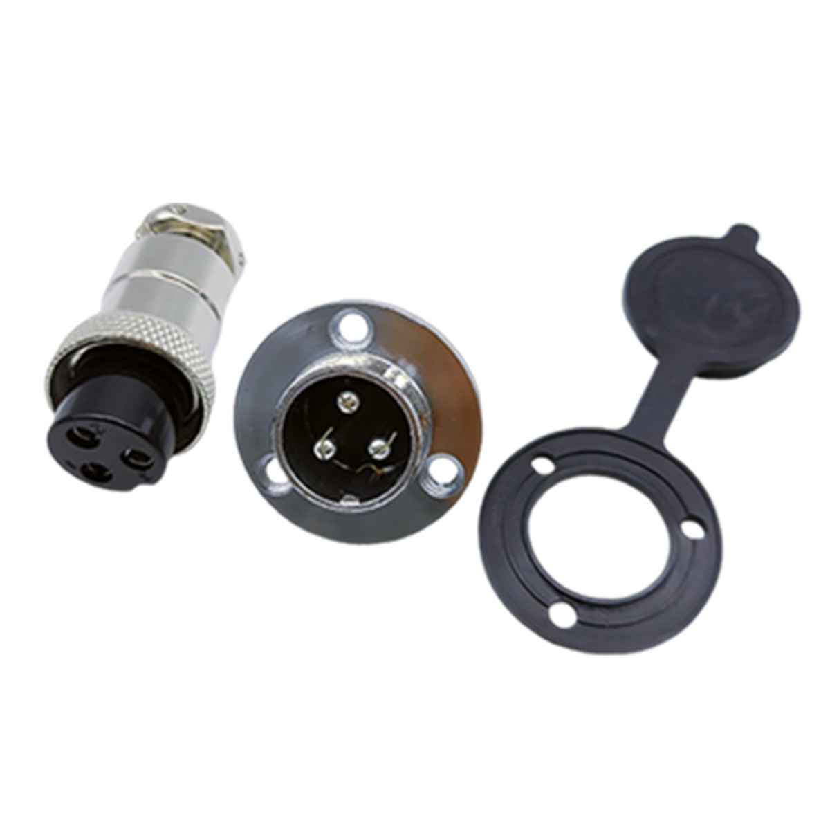 GX20-3pin 플랜지 원형커넥터 암수세트 + 고무마개 20mm 3핀 항공단자 플러그, 2개 5,400원