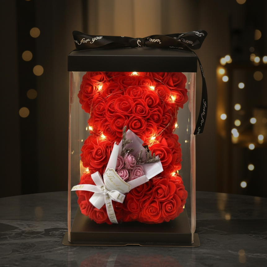 [샵포유] 장미꽃곰돌이 기념일 선물 23,900원