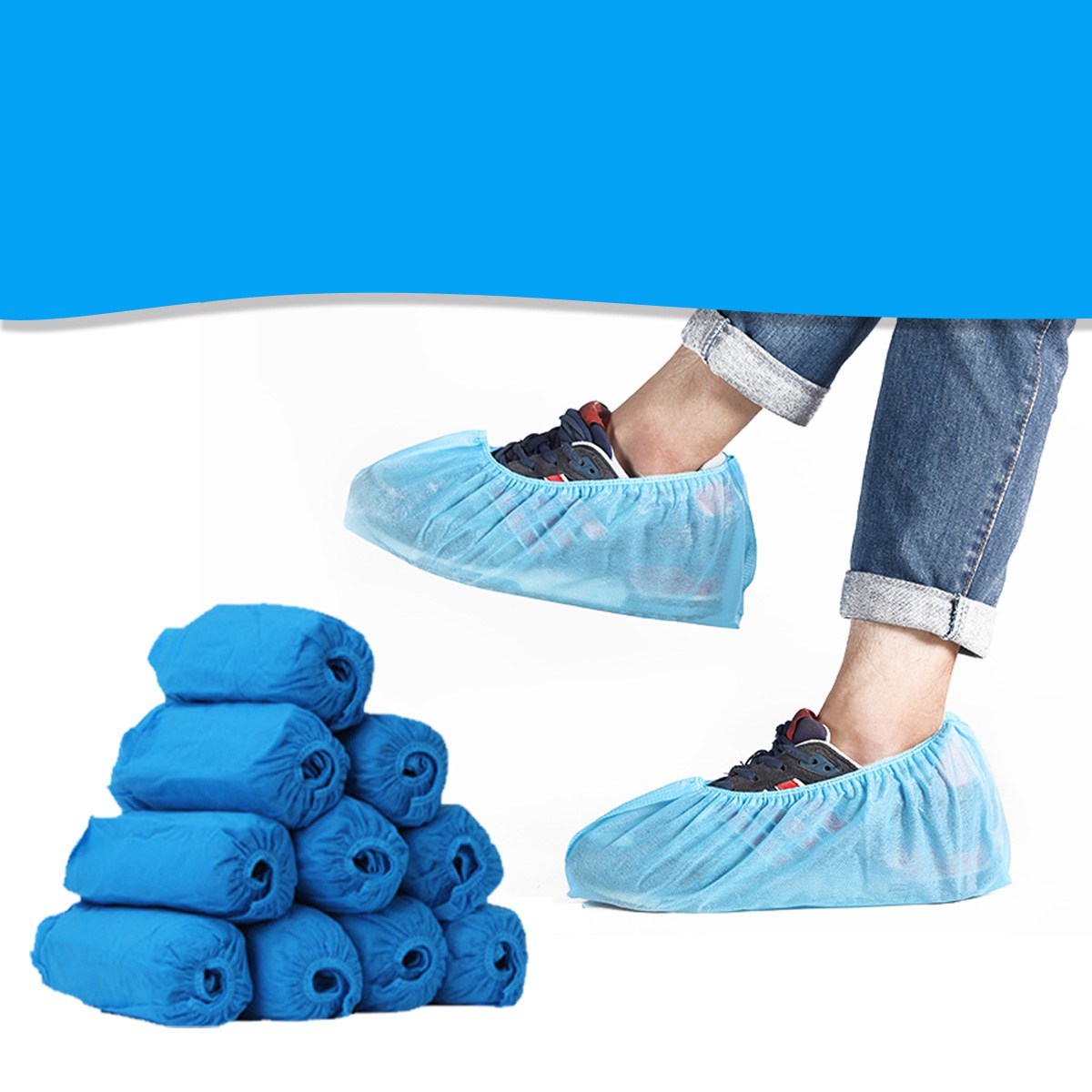 일회용부직포 신발커버 방수 논슬립 미끄럼방지 위생덧신 슈커버 신발용품 학교 행사용 4,800원