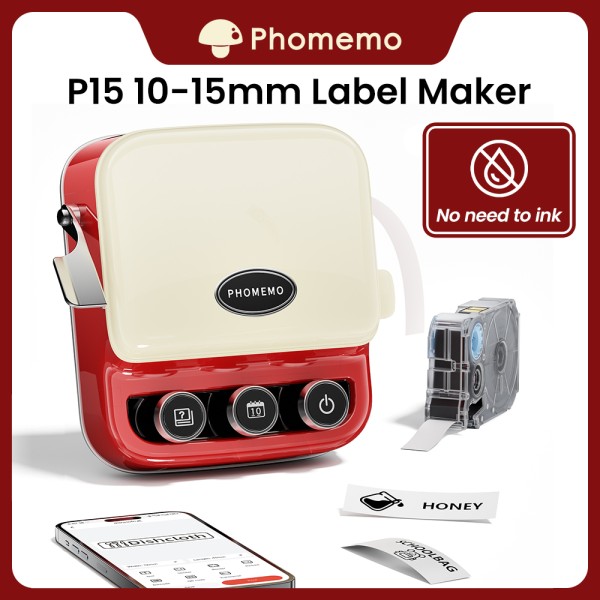 [신형] 포메모 P15 라벨 프린터 6-15mm 열전사 블루투스 무선 충전식 90,400원