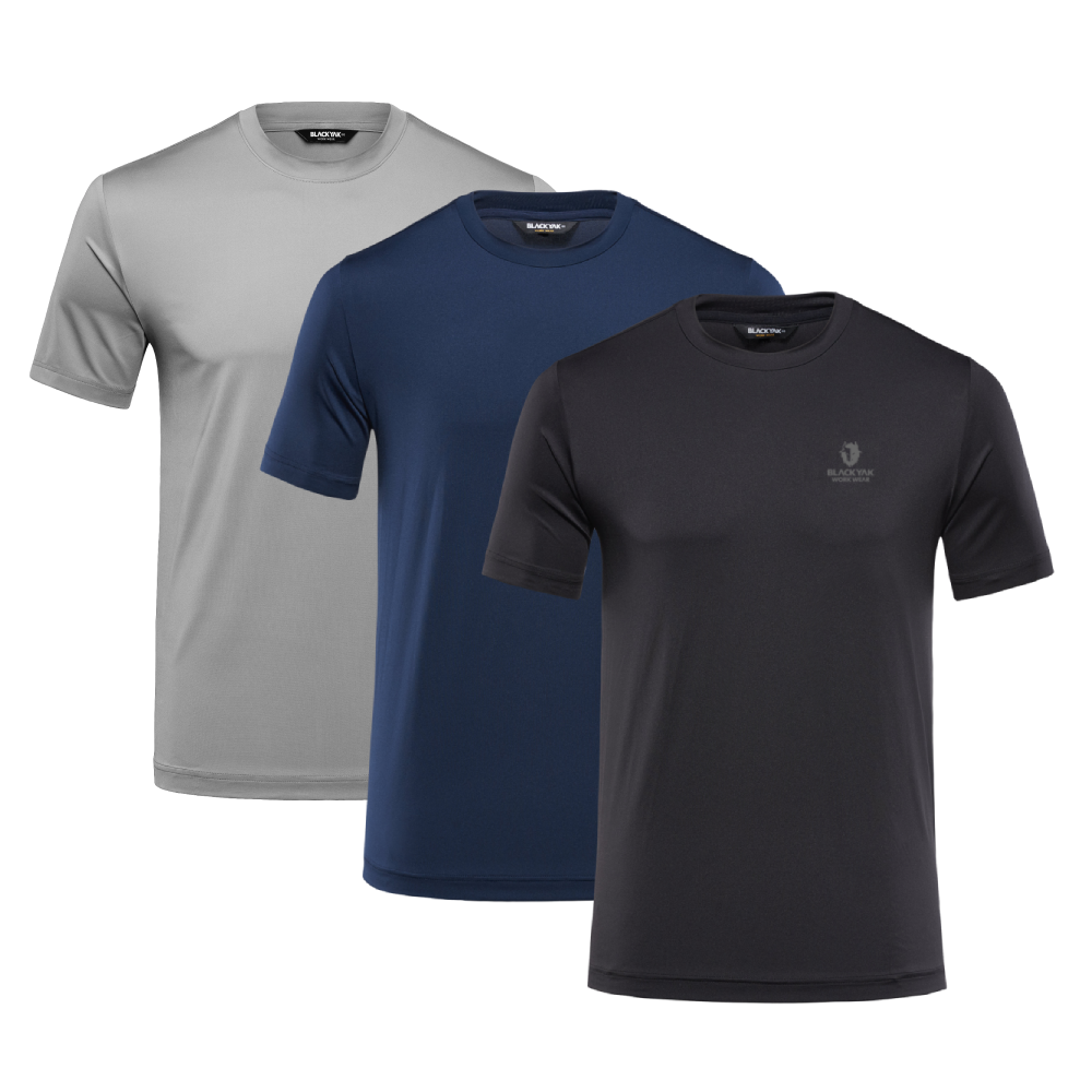 블랙야크 B트리플3라운드S 1BYTSM2801 검정+회색+남색 반팔 라운드티3종 세트 49,000원