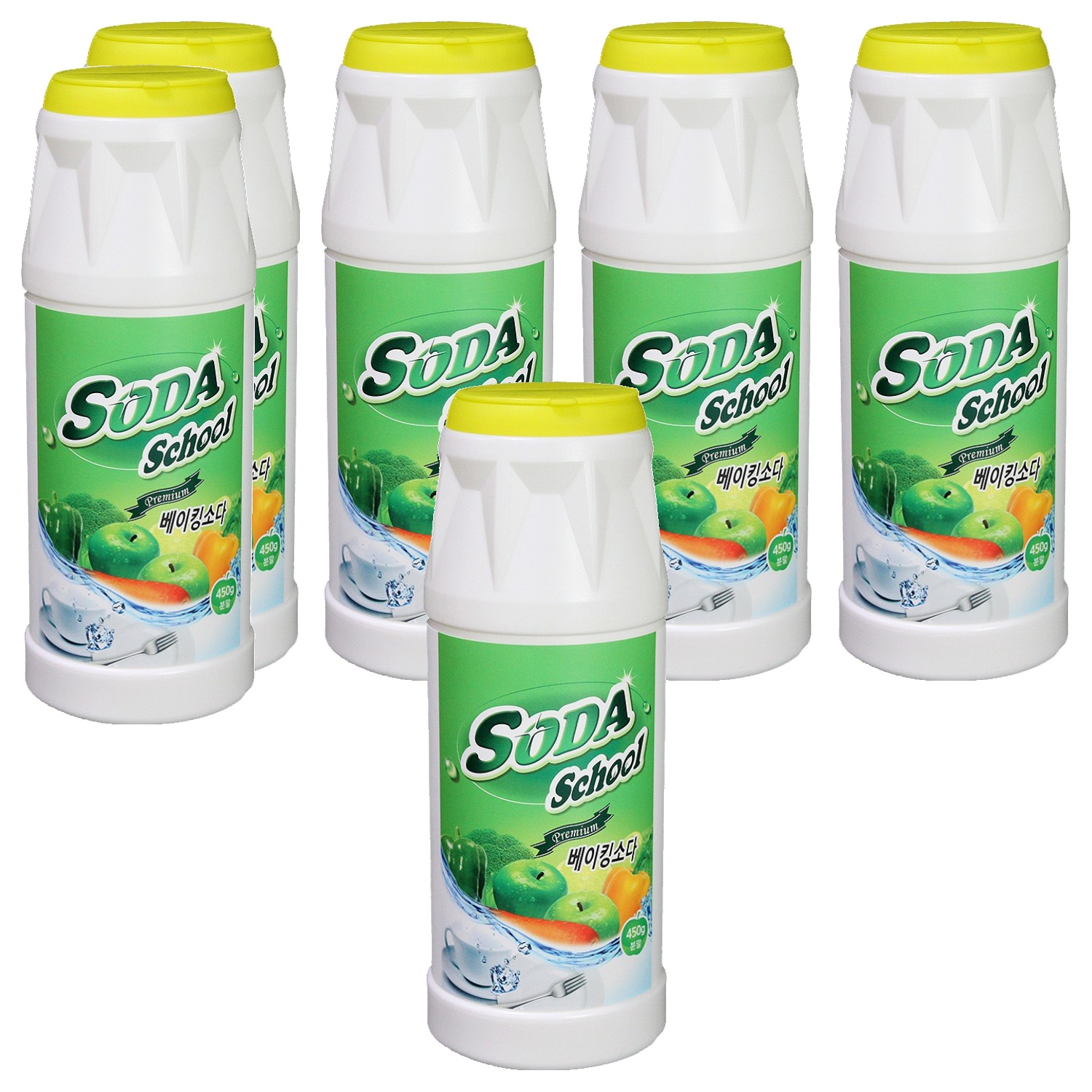소다스쿨 프리미엄 베이킹소다 용기형, 450g, 6개 16,740원