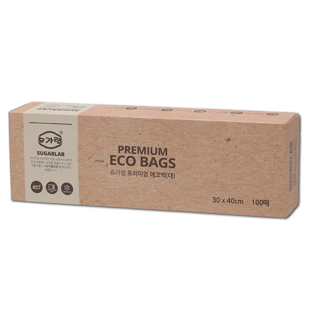 슈가랩 프리미엄 에코백 위생봉투 대 30cm × 40cm 4,700원