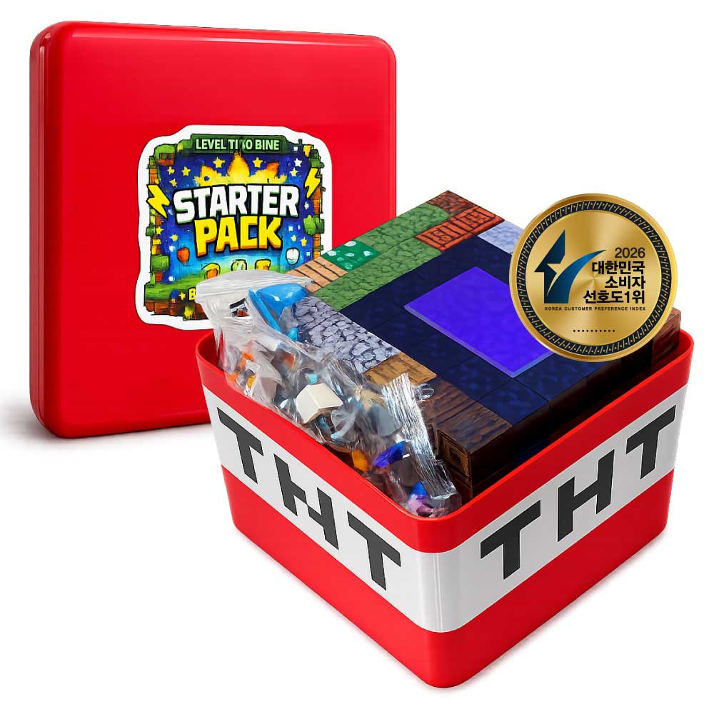 KC인증 자석 블럭 300 스타터팩 웰키 마그네틱블록 보관함 TNT 스티브 정리함 피규어, 1세트, TNT 스타터팩 53,900원