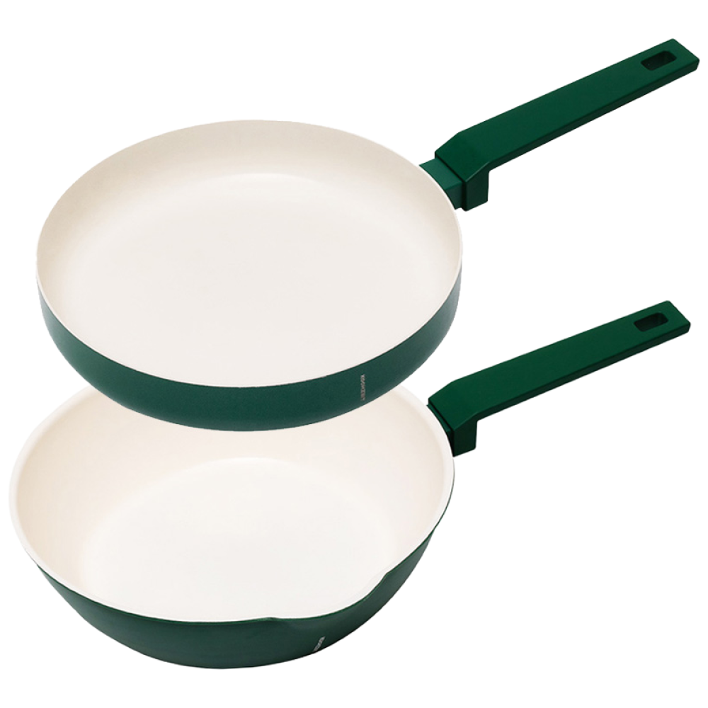 코젤 미네르바 인덕션 겸용 프라이팬 궁중팬 세트 논스틱 세라믹코팅, 1세트, 프라이팬 24cm + 궁중팬 24cm, 포레스트그린 37,500원