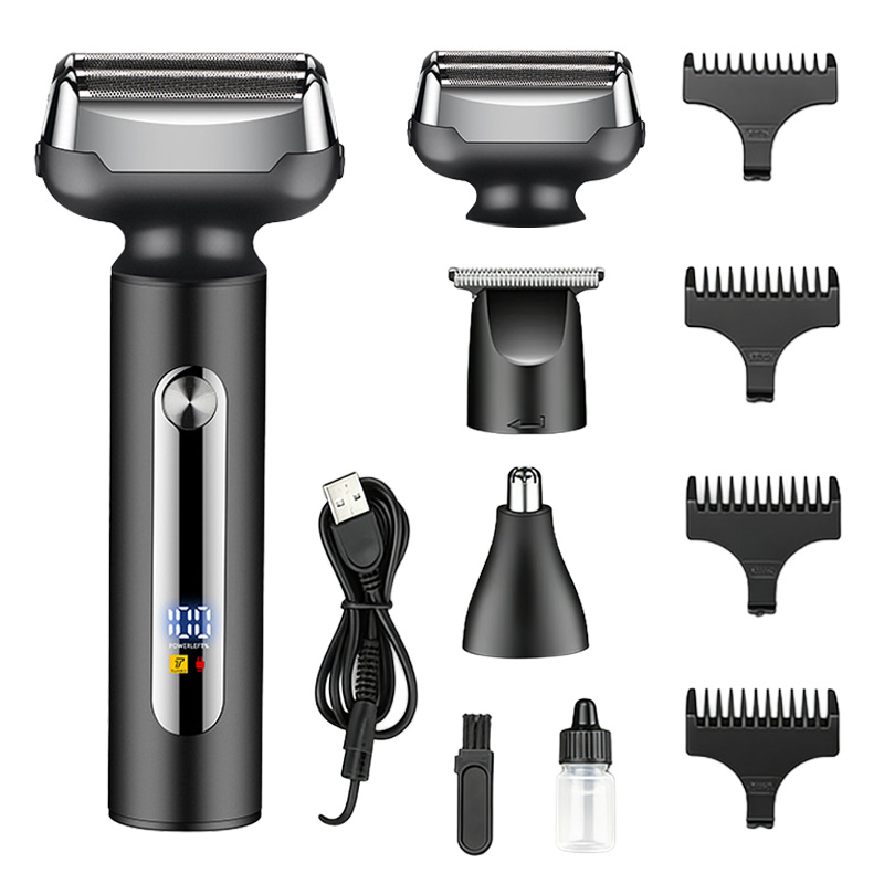 남자 전기면도기 3in1 멀티 코털정리기 이발기 충전식 방수 휴대용 면도기 세트 선물, 블랙, SK-327 33,900원