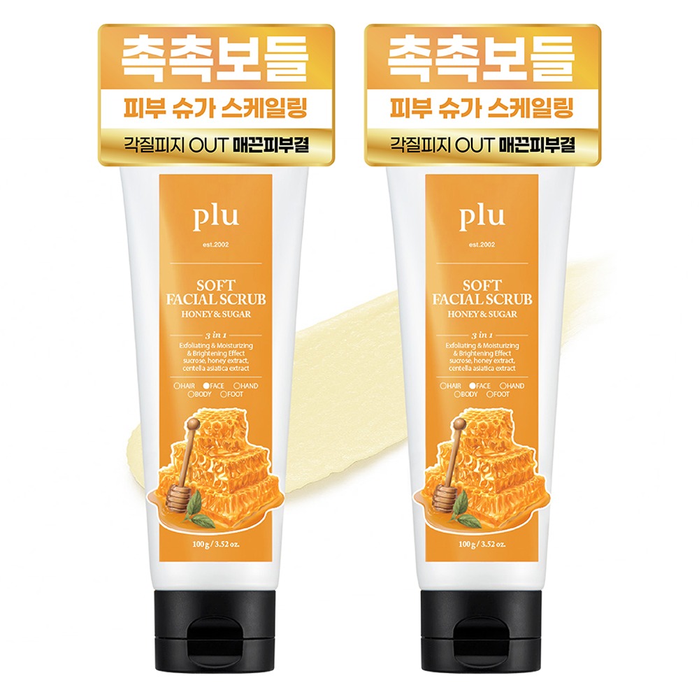 플루 소프트 페이셜 스크럽 허니 앤 슈가, 100g, 2개 14,800원