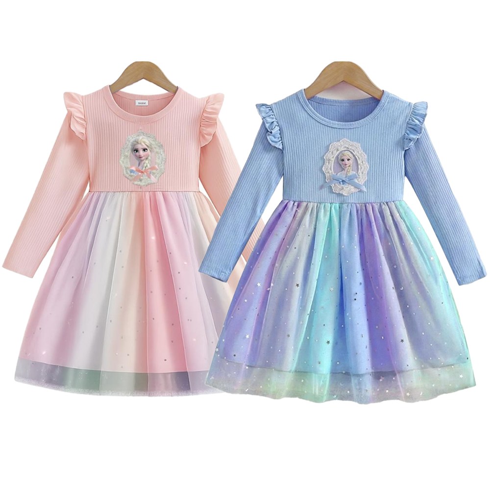 (26년new)여아 엘사공주 무지개 레이스 원피스 엘사 드레스 일상복(판매중인 LED전자시계증정) 28,800원