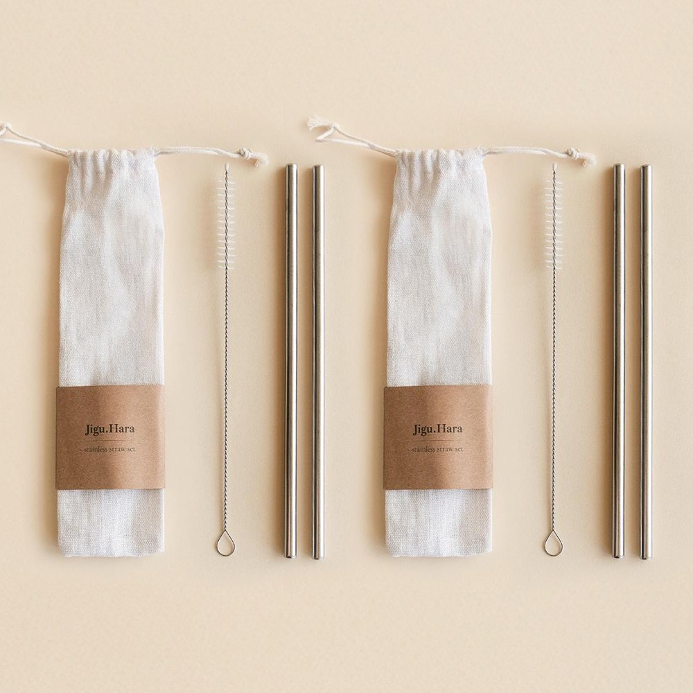 JIGUHARA 스테인레스 빨대 세척솔 파우치 세트, 2개, 1세트 10,900원