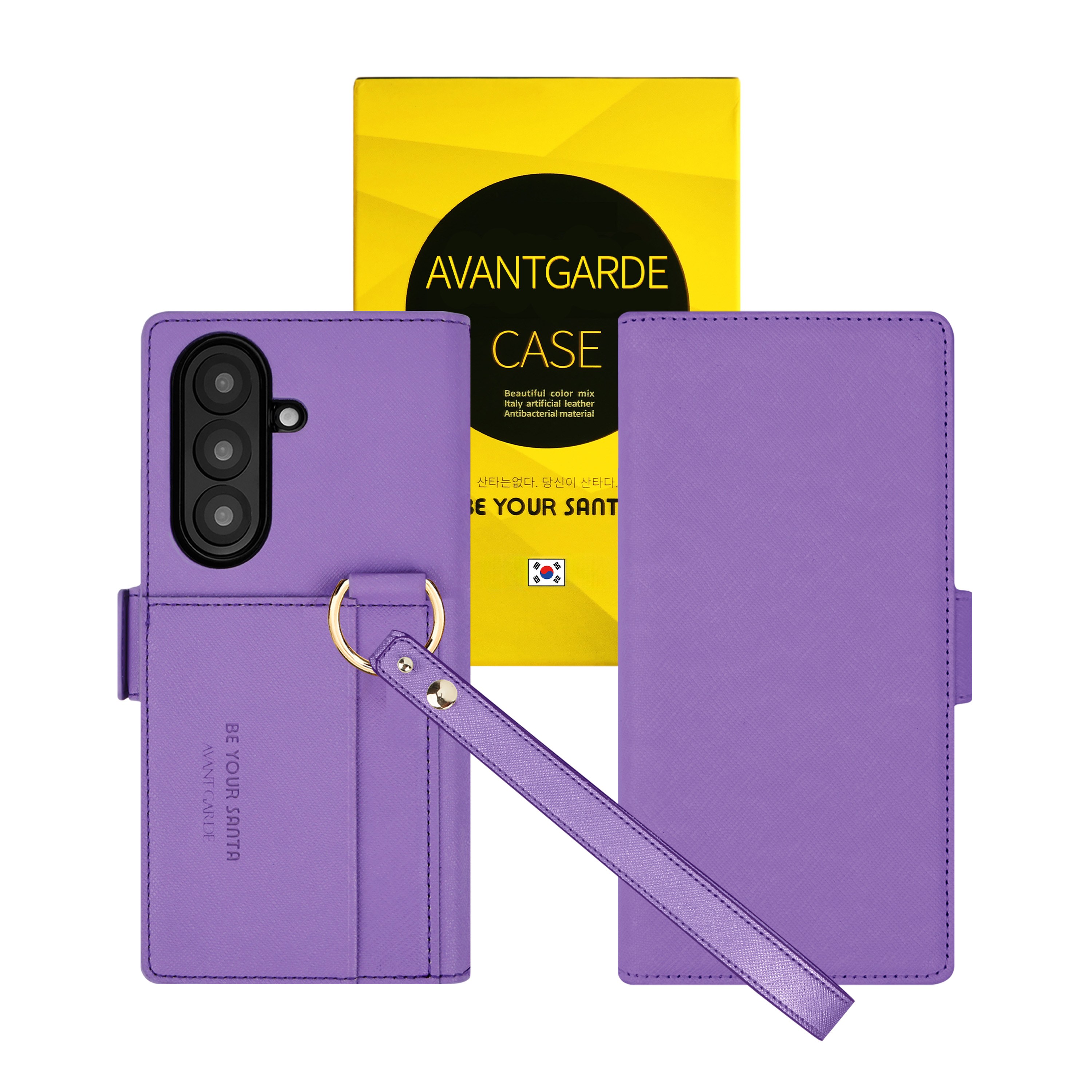 비유어산타 갤럭시 Z폴드7 케이스 핸드스트랩 세트 지갑 국산 인조 PU 가죽 아방가르드 64,700원